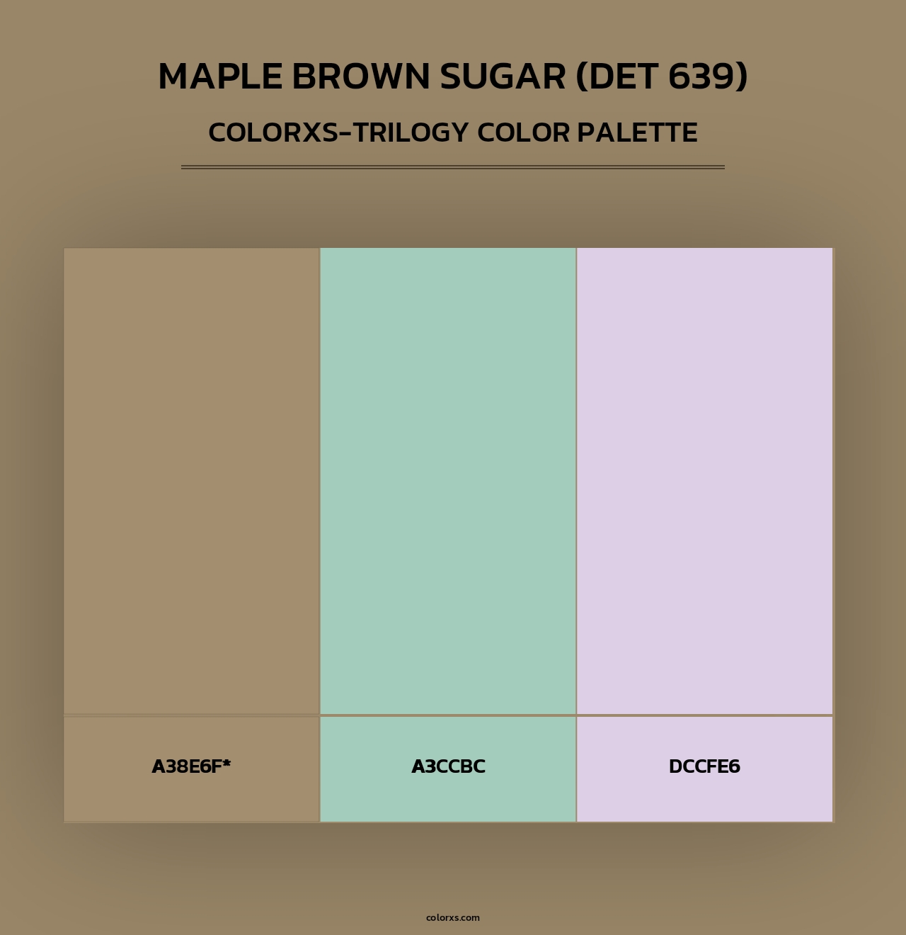 Maple Brown Sugar (DET 639) - Colorxs Trilogy Palette