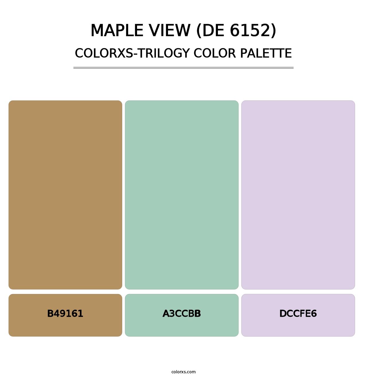 Maple View (DE 6152) - Colorxs Trilogy Palette