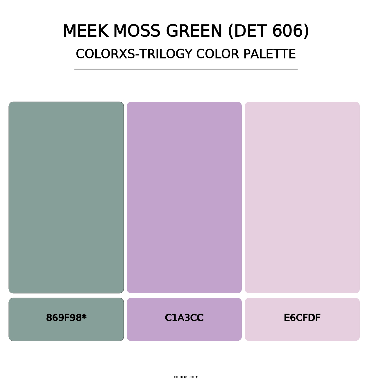 Meek Moss Green (DET 606) - Colorxs Trilogy Palette