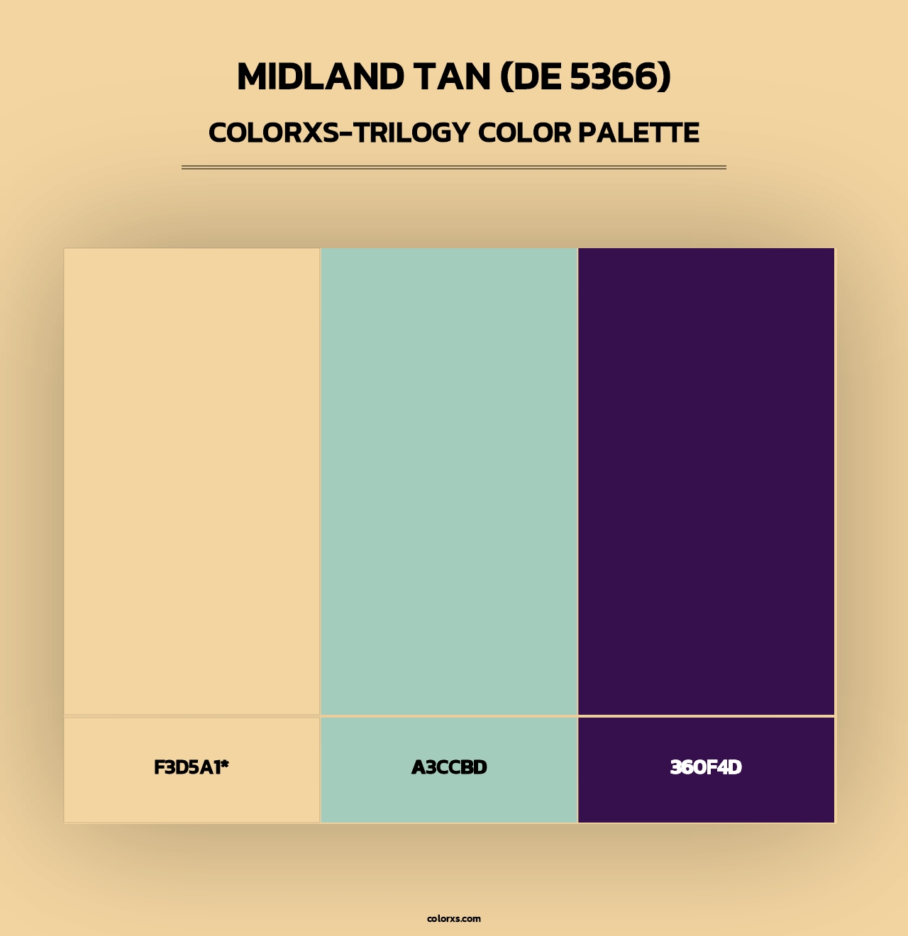 Midland Tan (DE 5366) - Colorxs Trilogy Palette