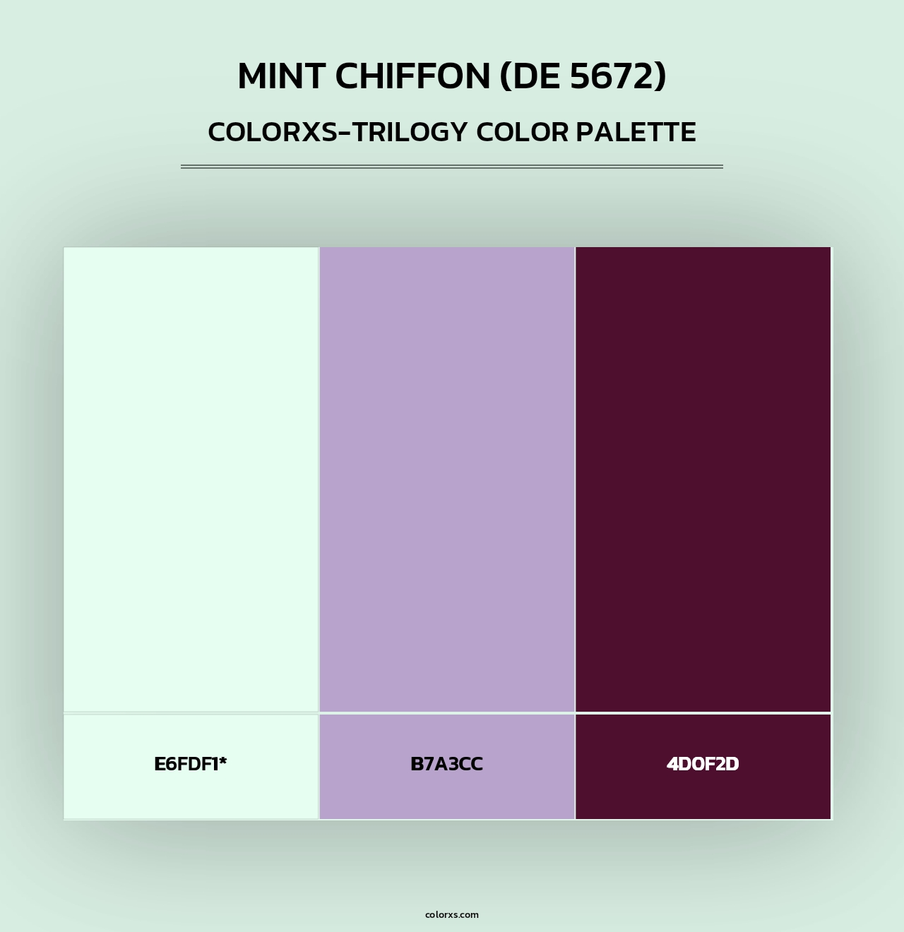 Mint Chiffon (DE 5672) - Colorxs Trilogy Palette