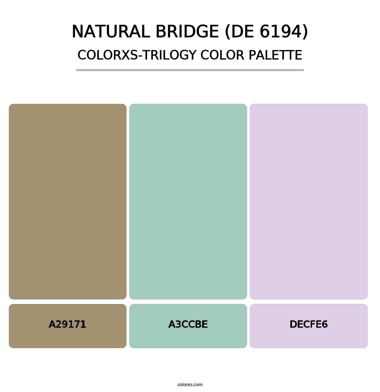 Natural Bridge (DE 6194) - Colorxs Trilogy Palette