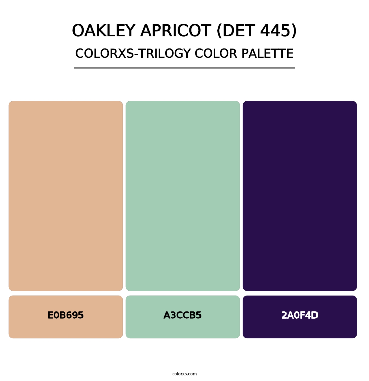 Oakley Apricot (DET 445) - Colorxs Trilogy Palette