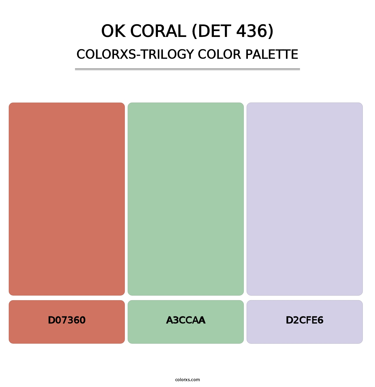 OK Coral (DET 436) - Colorxs Trilogy Palette