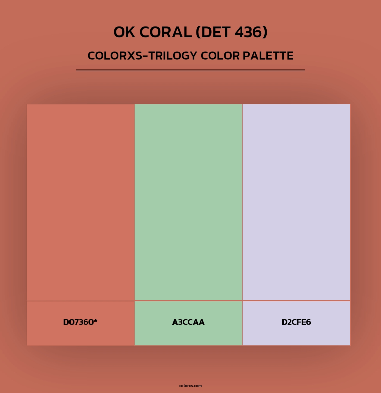 OK Coral (DET 436) - Colorxs Trilogy Palette