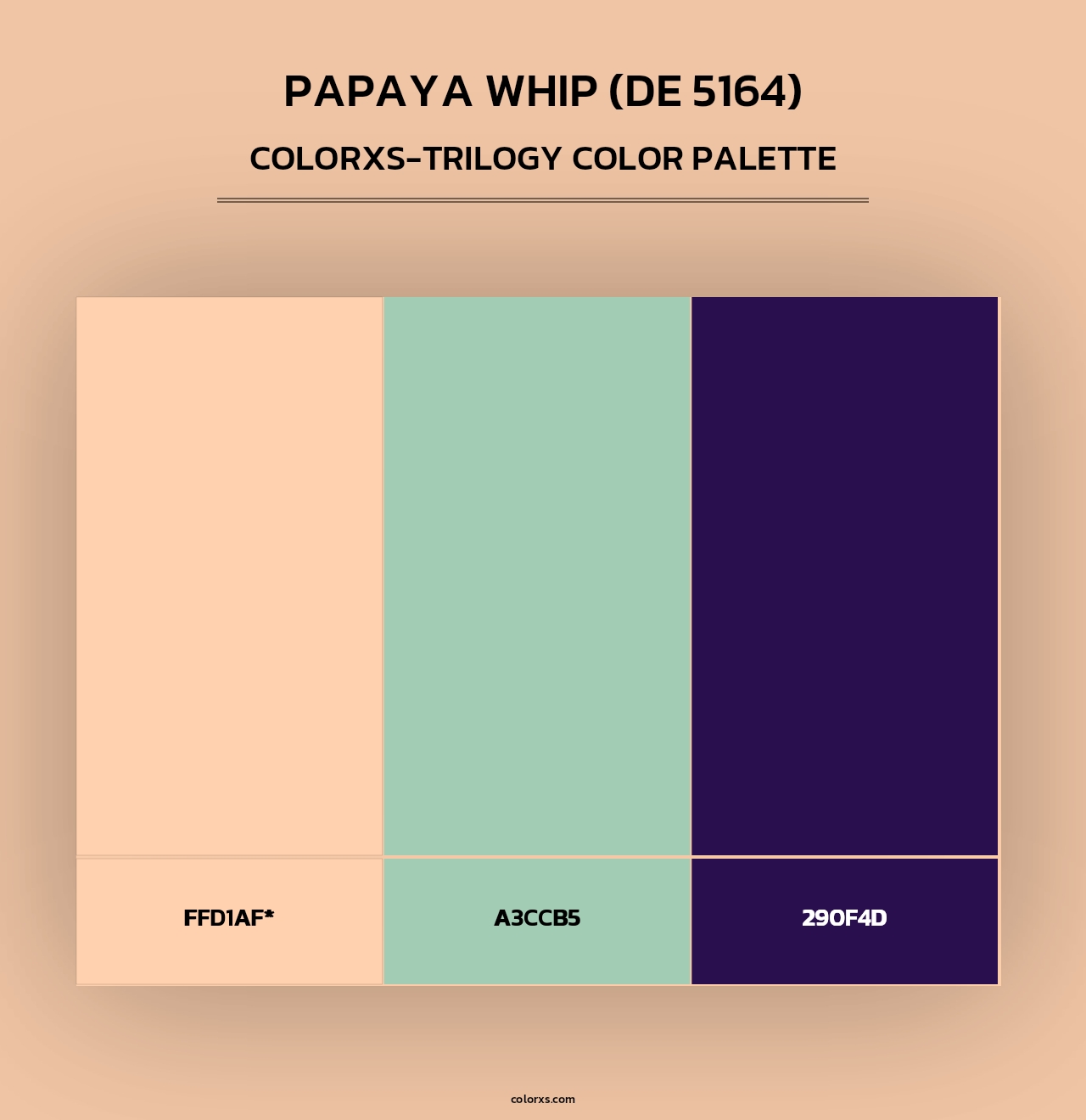 Papaya Whip (DE 5164) - Colorxs Trilogy Palette