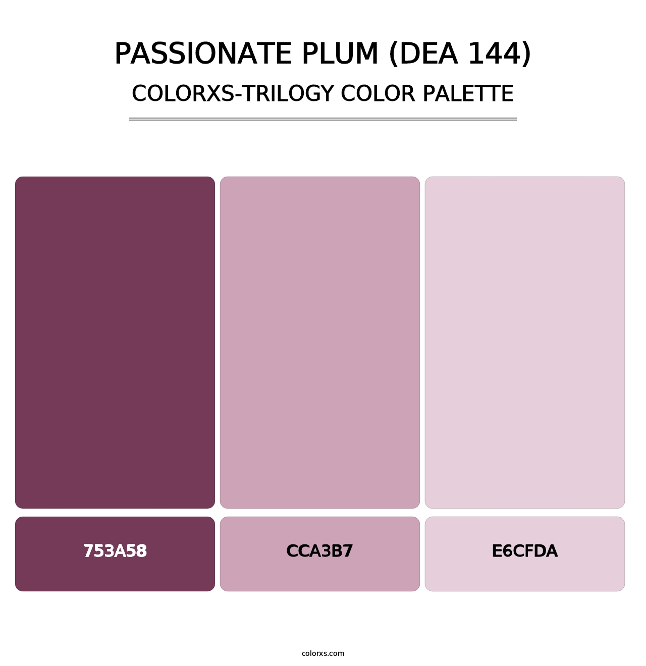 Passionate Plum (DEA 144) - Colorxs Trilogy Palette