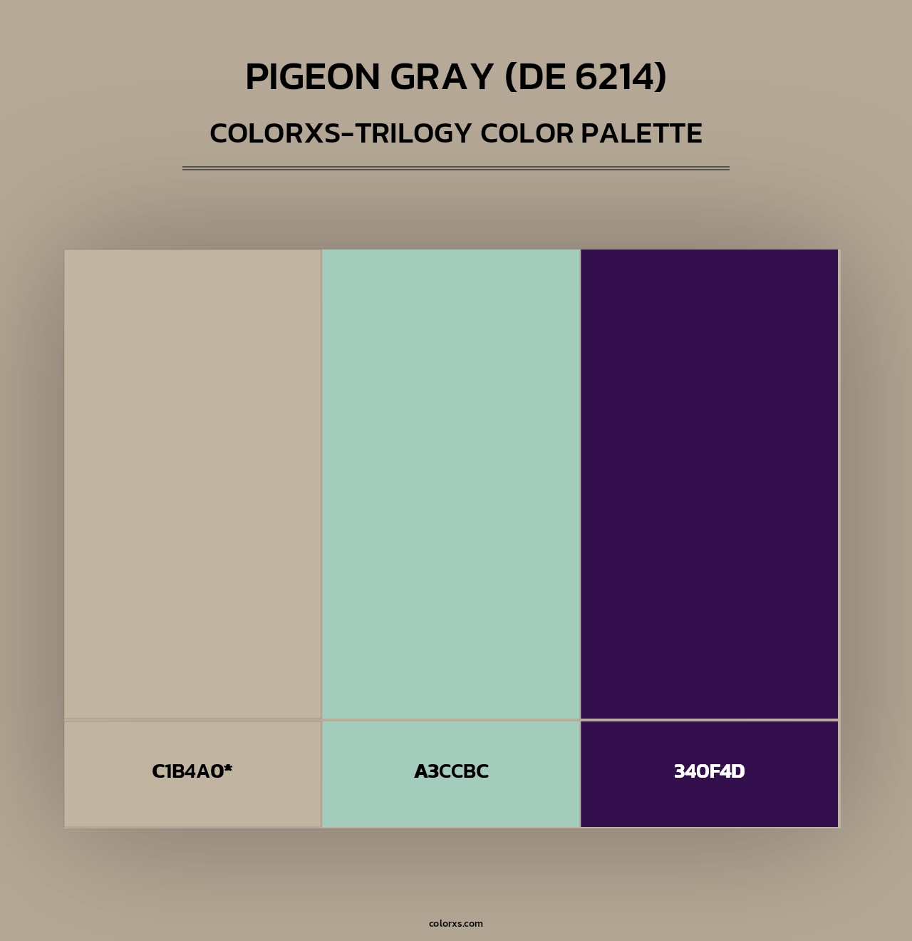 Pigeon Gray (DE 6214) - Colorxs Trilogy Palette
