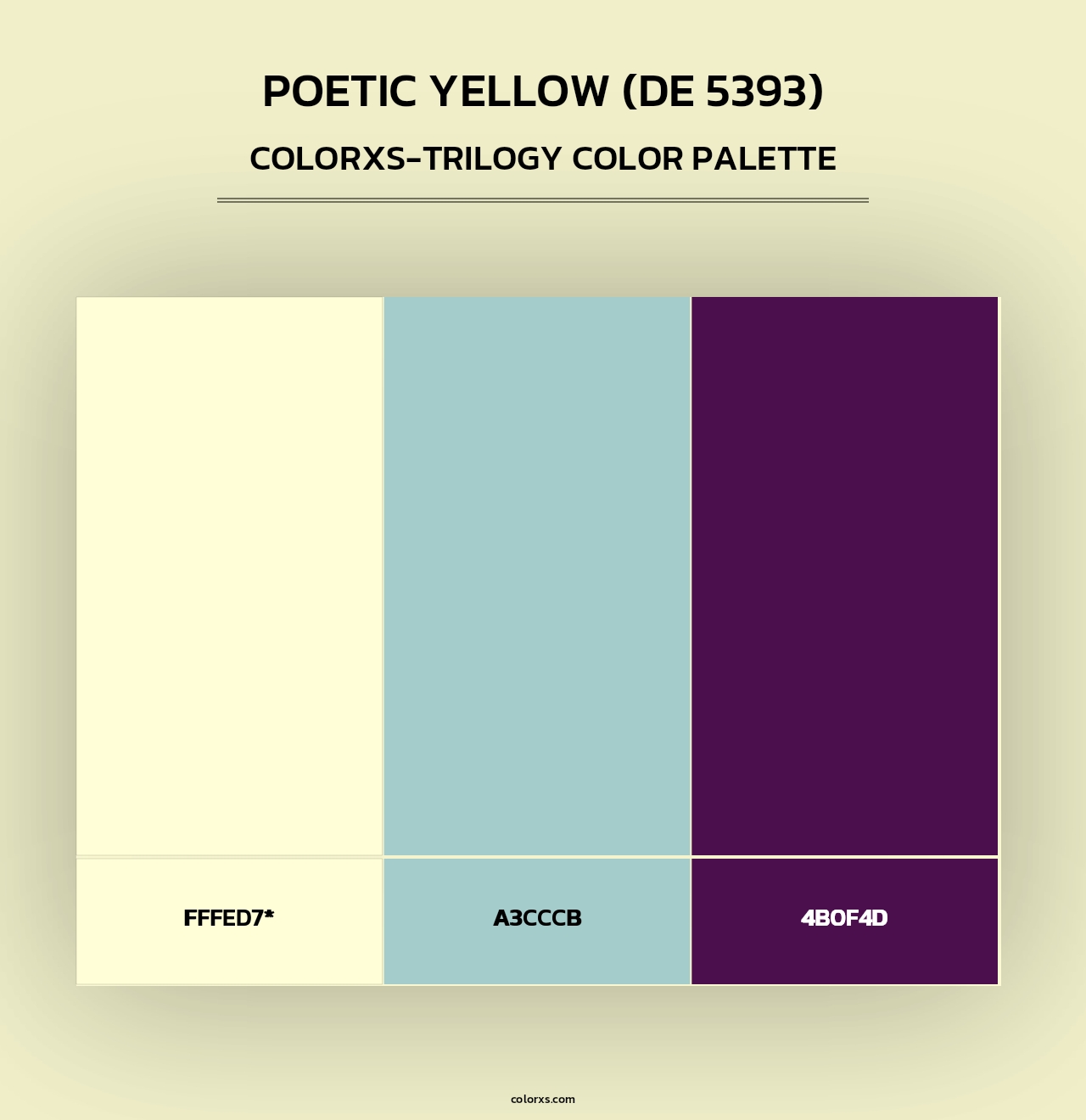 Poetic Yellow (DE 5393) - Colorxs Trilogy Palette