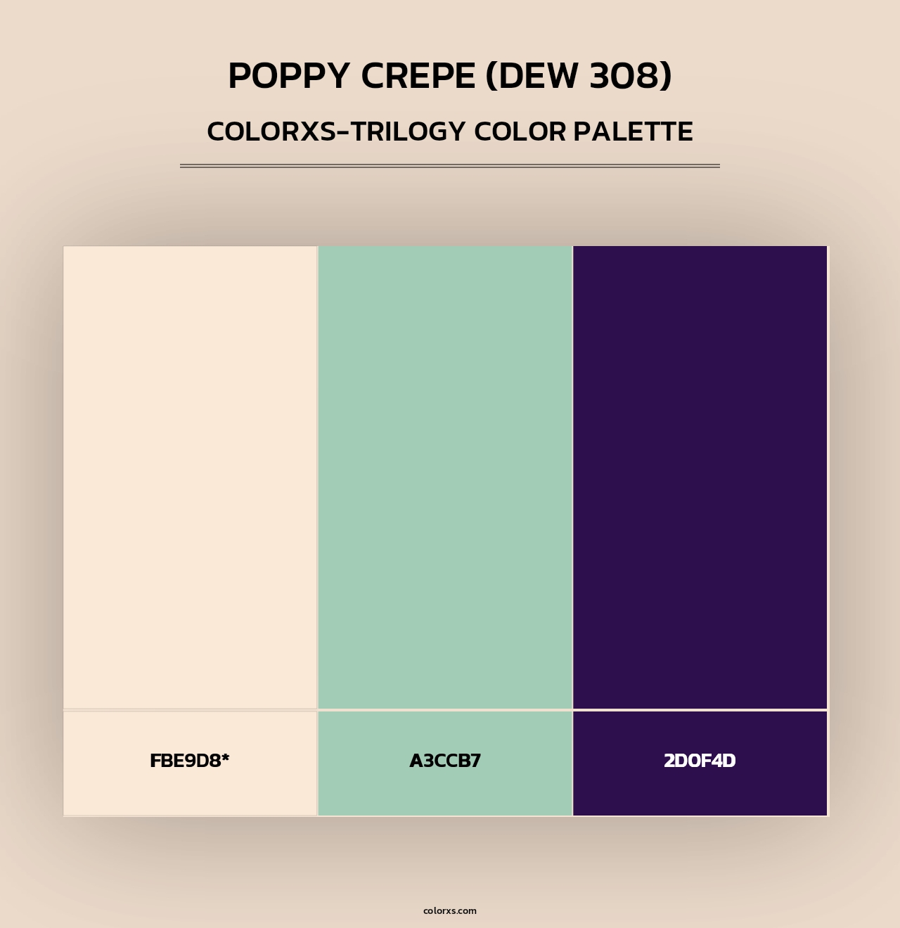 Poppy Crepe (DEW 308) - Colorxs Trilogy Palette
