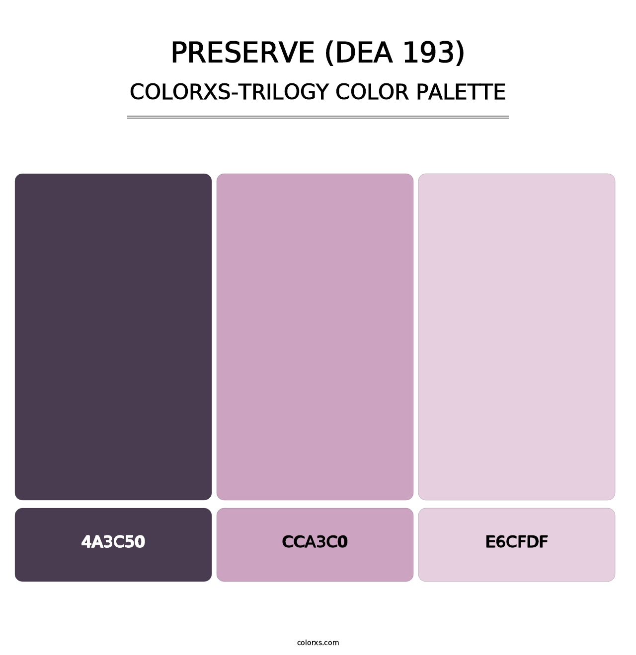 Preserve (DEA 193) - Colorxs Trilogy Palette