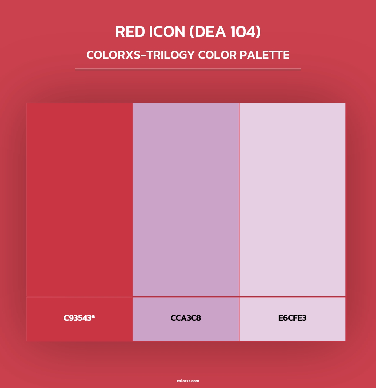 Red Icon (DEA 104) - Colorxs Trilogy Palette