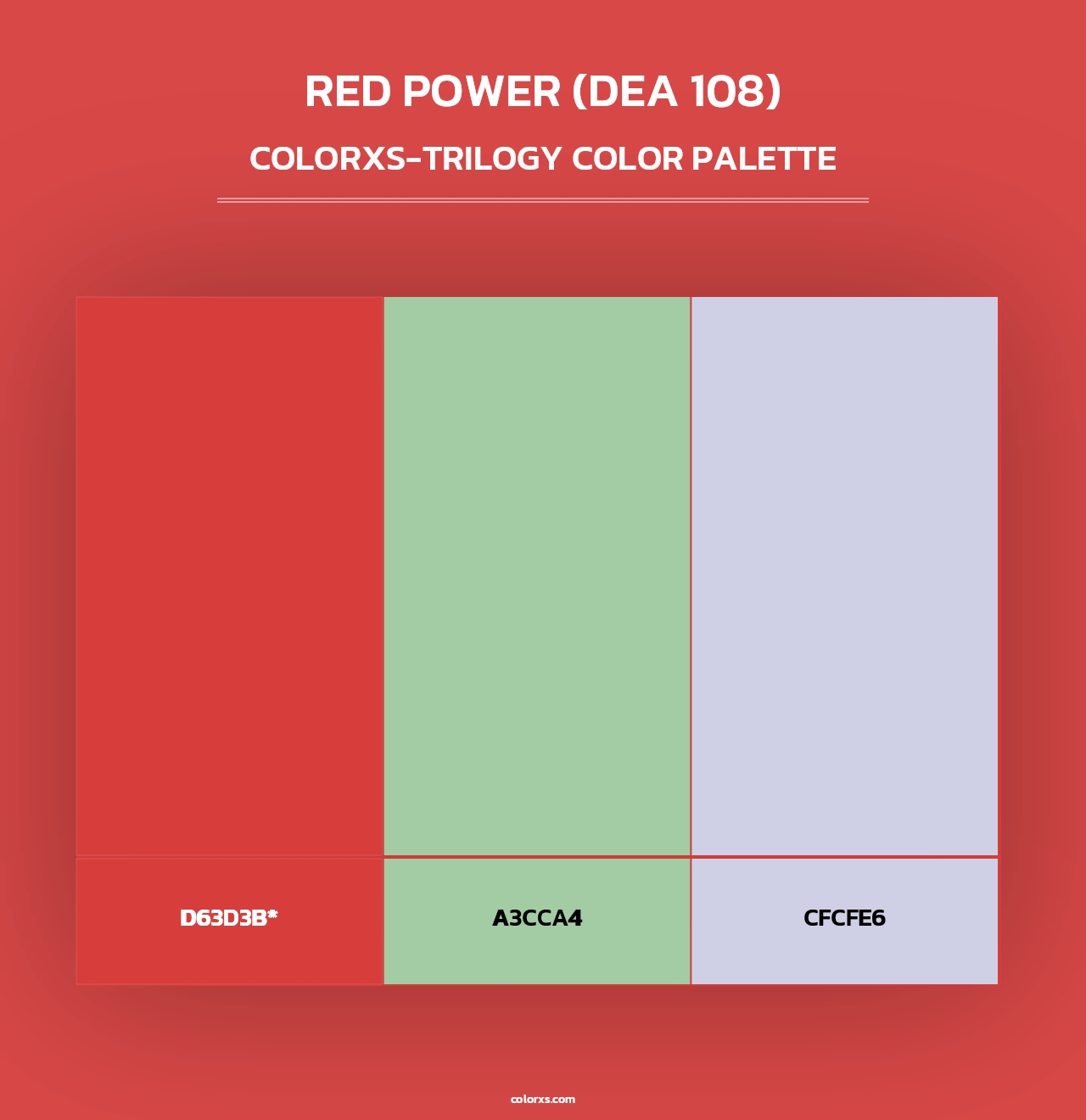 Red Power (DEA 108) - Colorxs Trilogy Palette