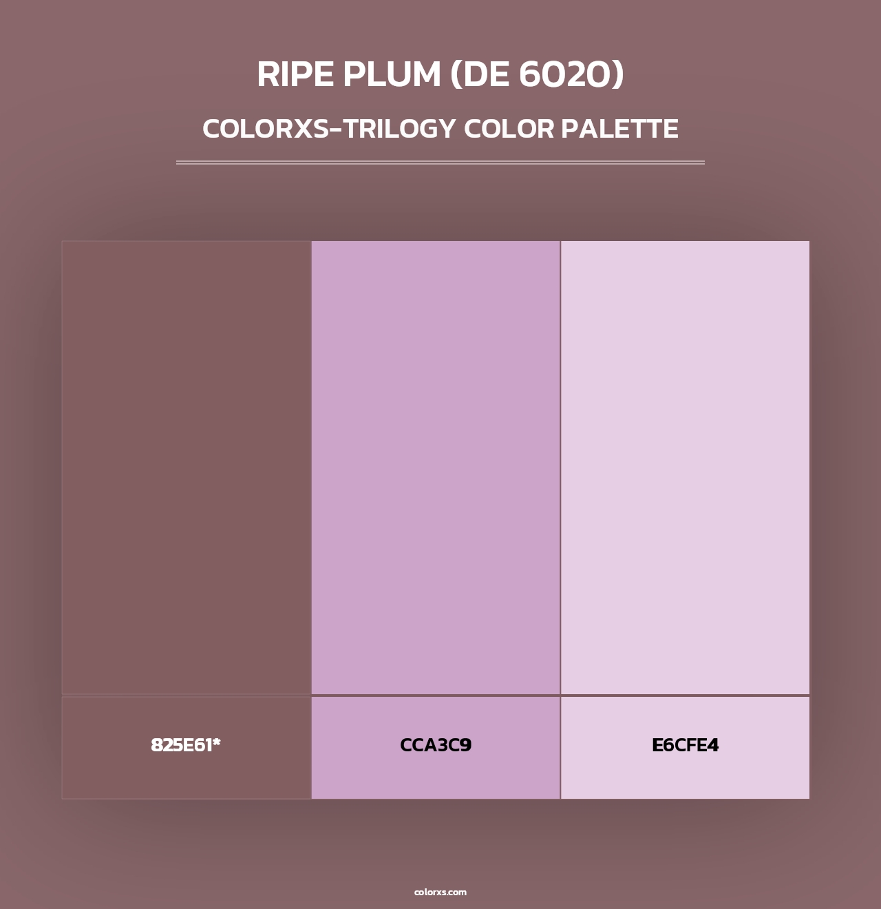 Ripe Plum (DE 6020) - Colorxs Trilogy Palette