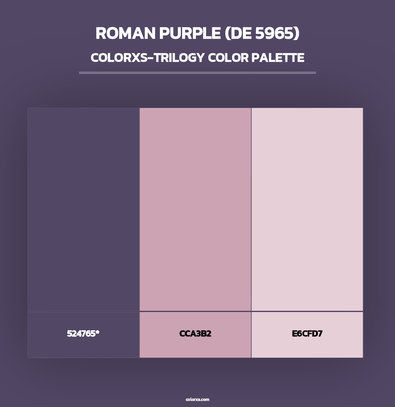 Roman Purple (DE 5965) - Colorxs Trilogy Palette
