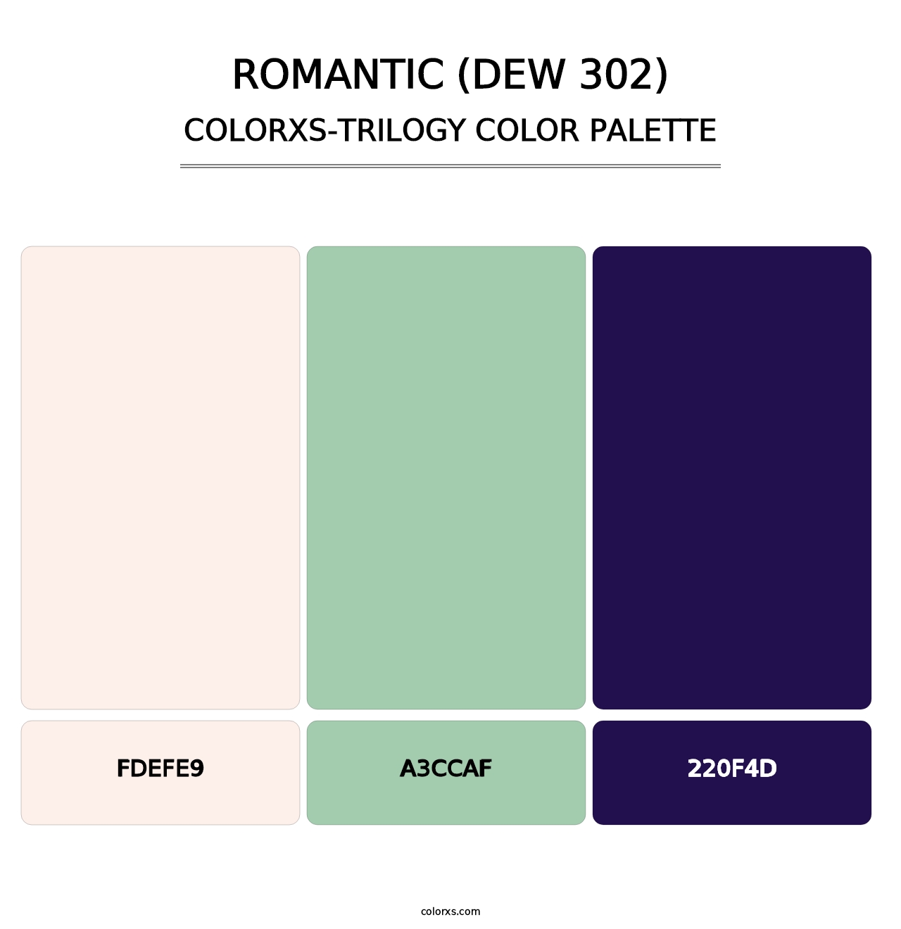 Romantic (DEW 302) - Colorxs Trilogy Palette