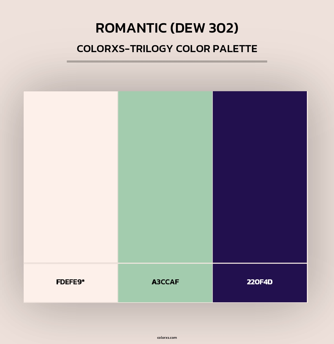 Romantic (DEW 302) - Colorxs Trilogy Palette