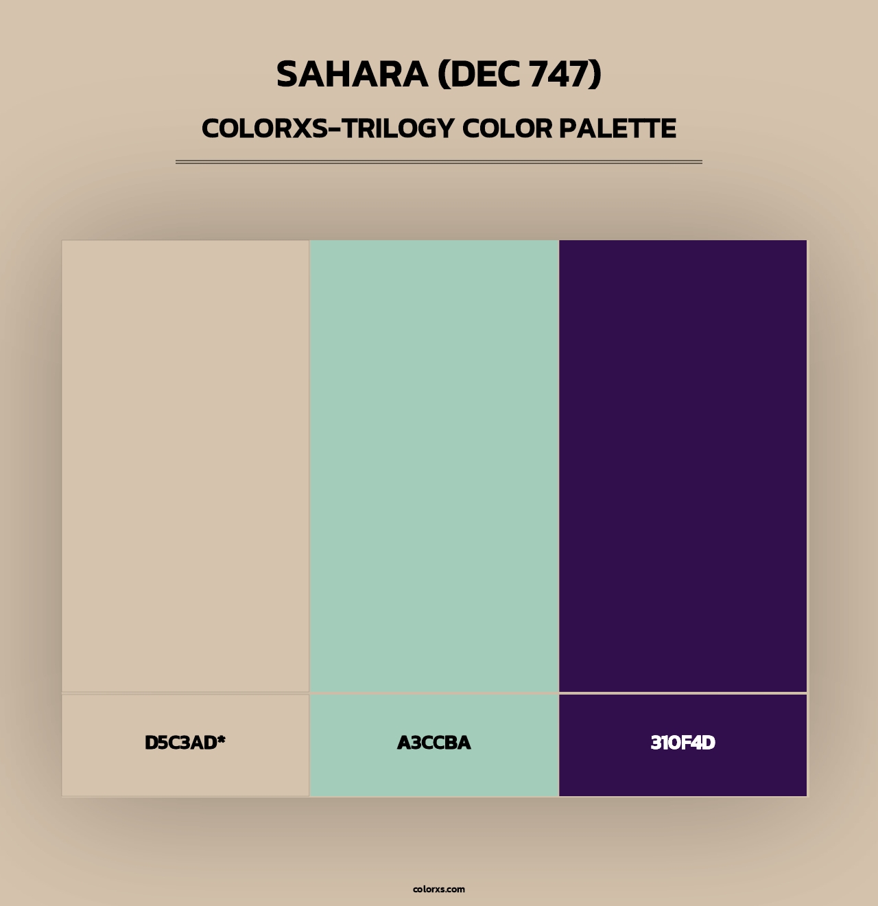 Sahara (DEC 747) - Colorxs Trilogy Palette