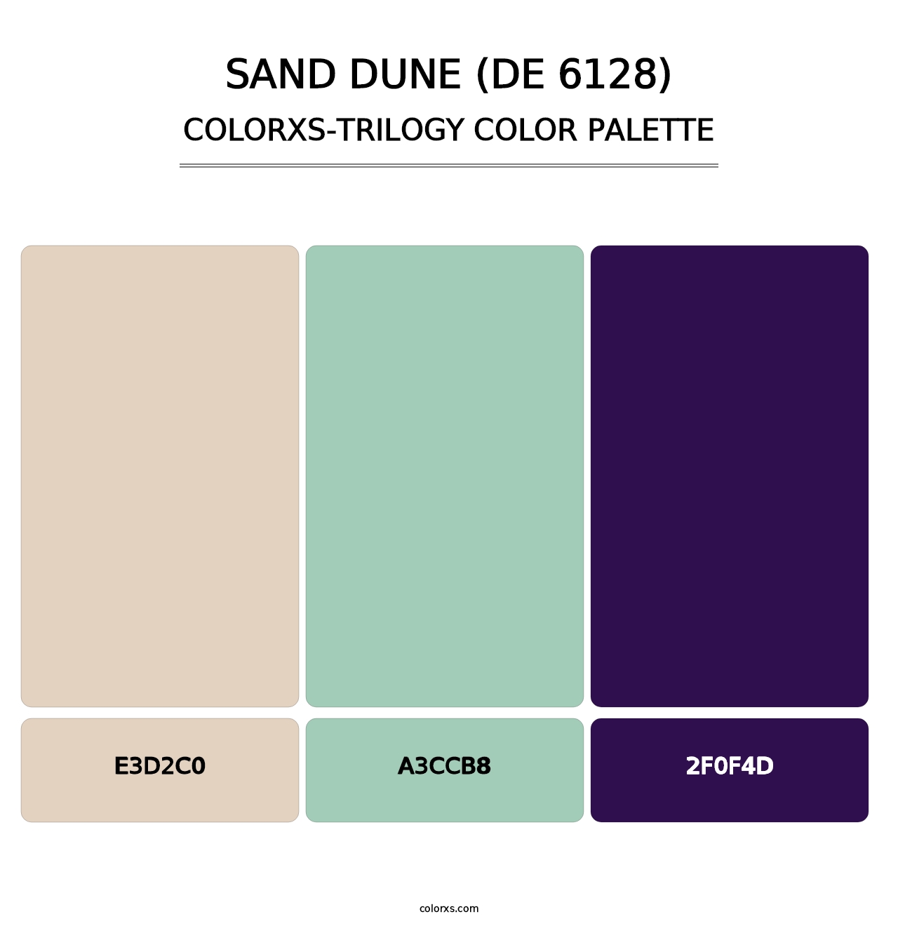 Sand Dune (DE 6128) - Colorxs Trilogy Palette