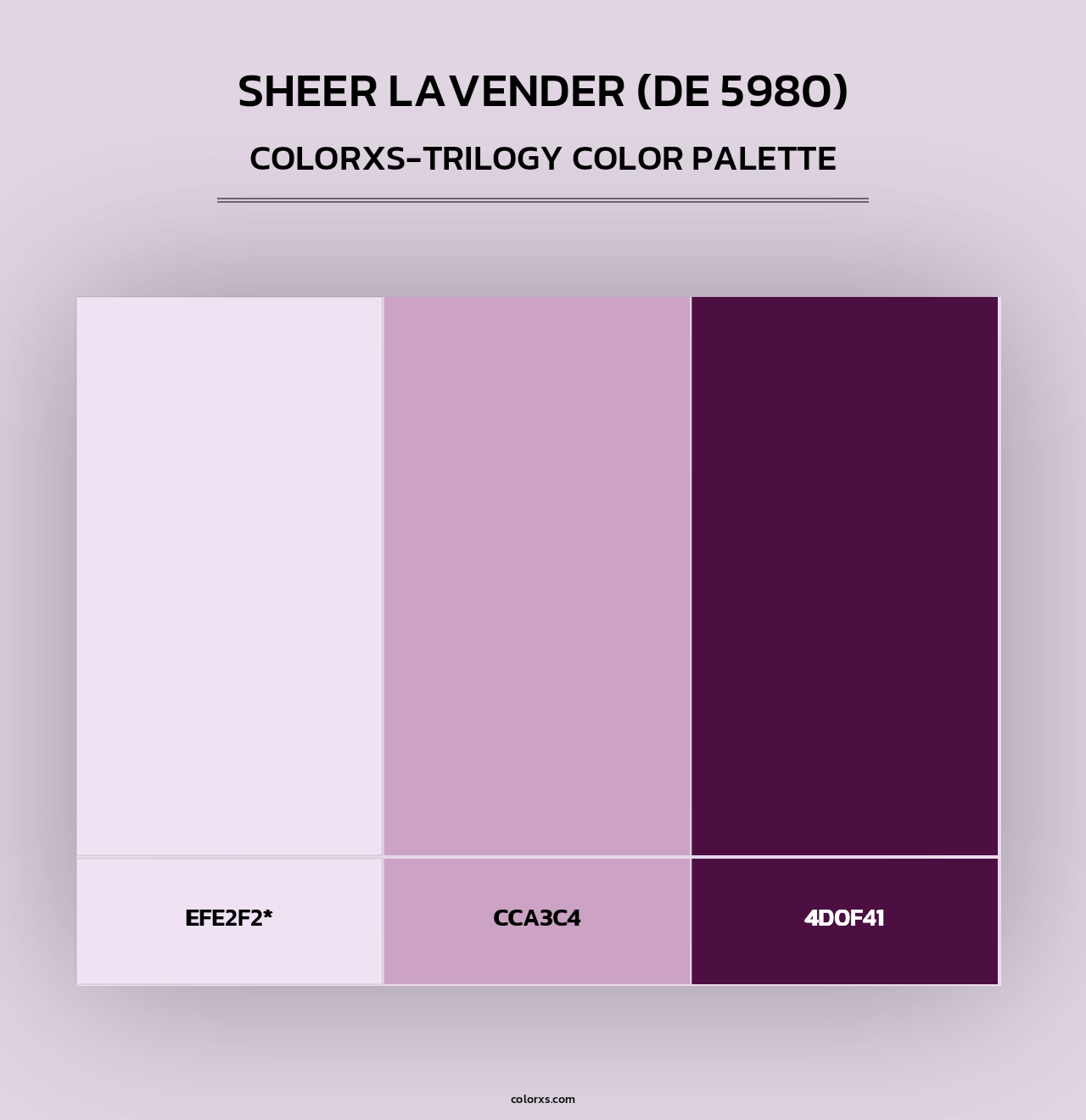 Sheer Lavender (DE 5980) - Colorxs Trilogy Palette