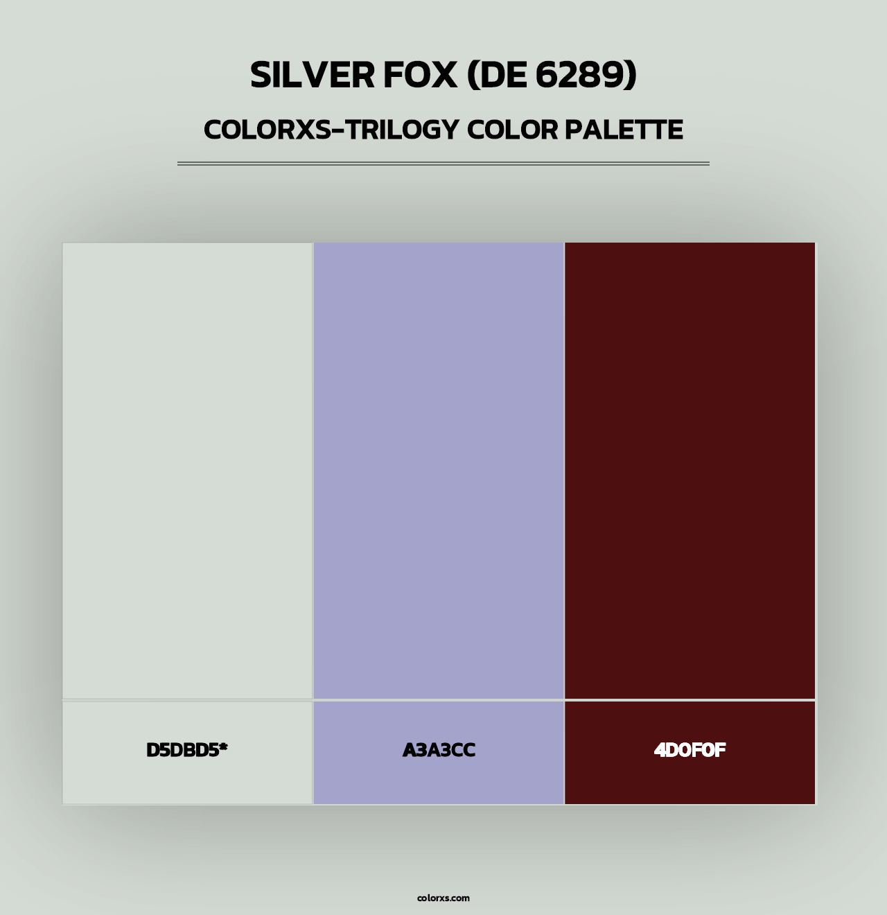 Silver Fox (DE 6289) - Colorxs Trilogy Palette