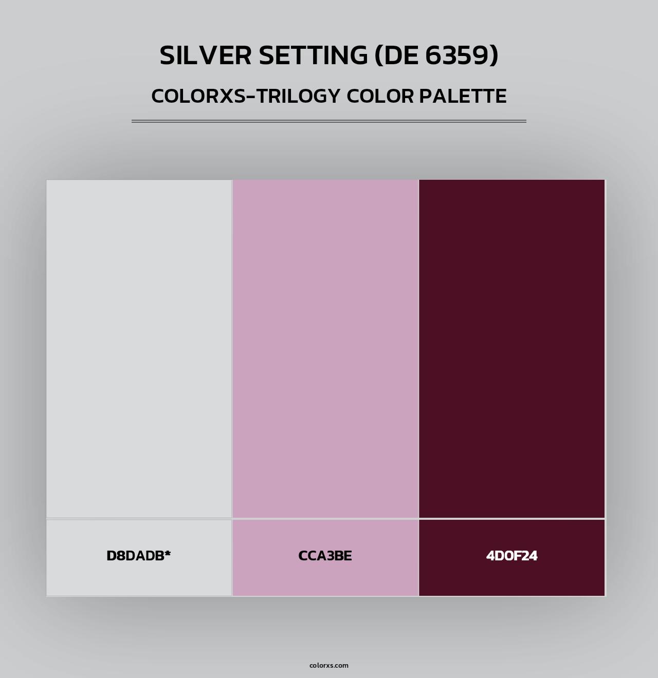 Silver Setting (DE 6359) - Colorxs Trilogy Palette