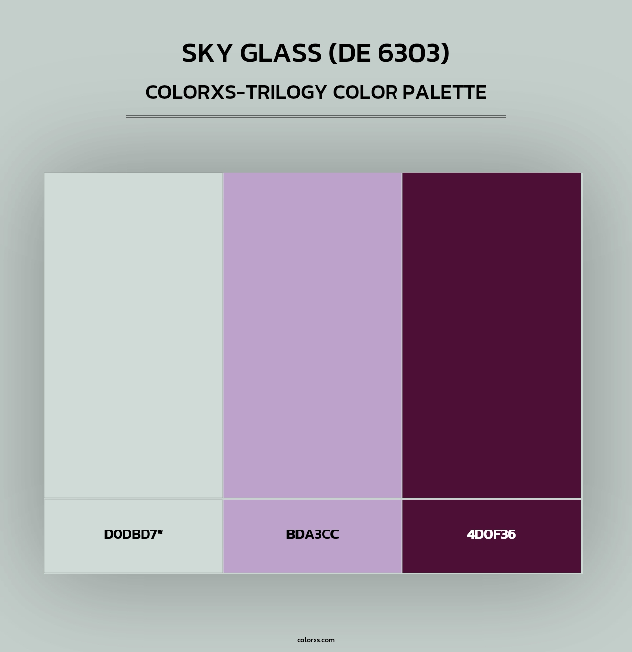 Sky Glass (DE 6303) - Colorxs Trilogy Palette