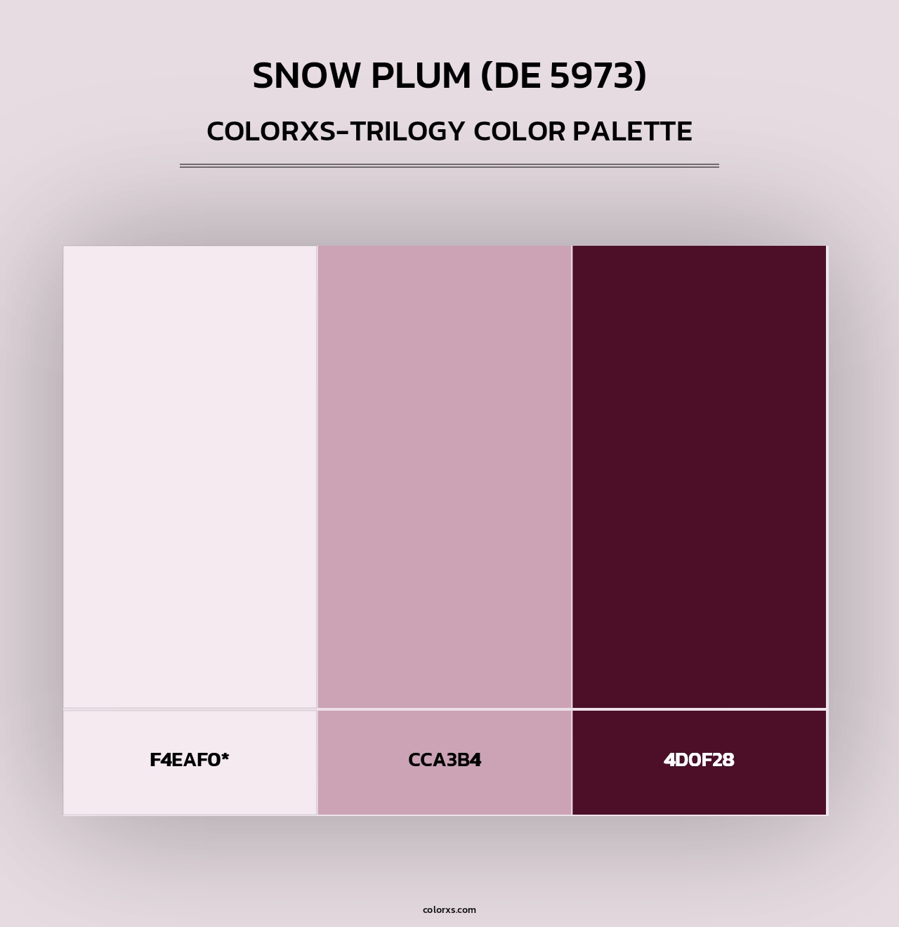 Snow Plum (DE 5973) - Colorxs Trilogy Palette