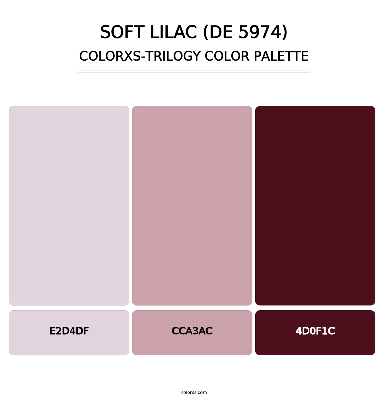 Soft Lilac (DE 5974) - Colorxs Trilogy Palette