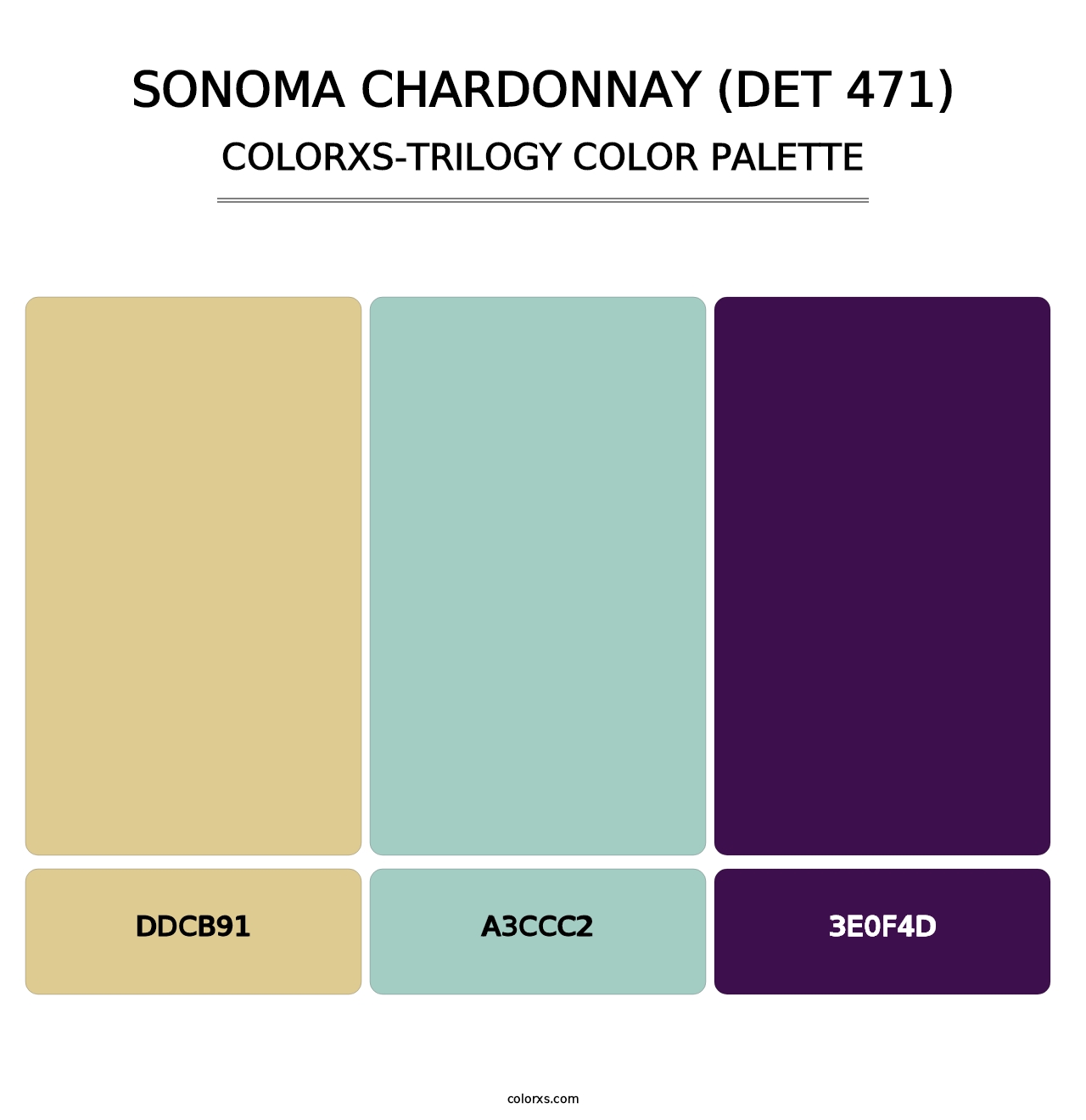 Sonoma Chardonnay (DET 471) - Colorxs Trilogy Palette