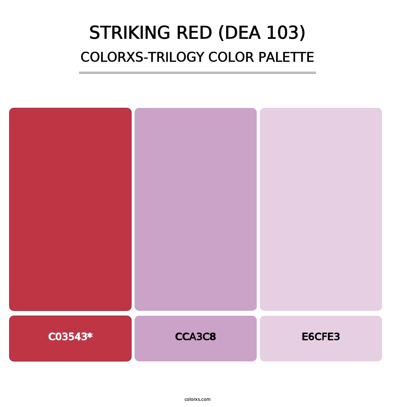 Striking Red (DEA 103) - Colorxs Trilogy Palette