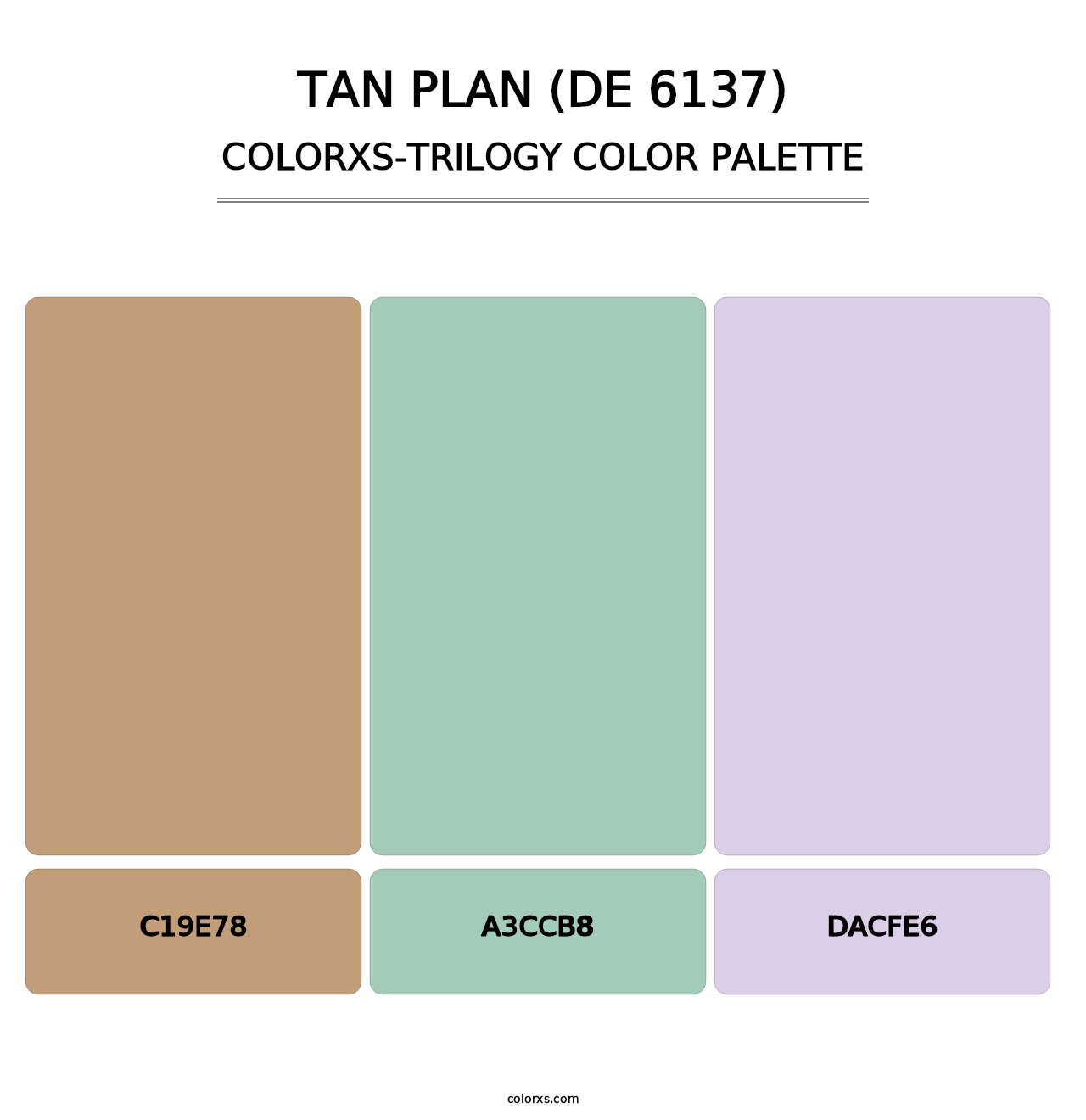 Tan Plan (DE 6137) - Colorxs Trilogy Palette