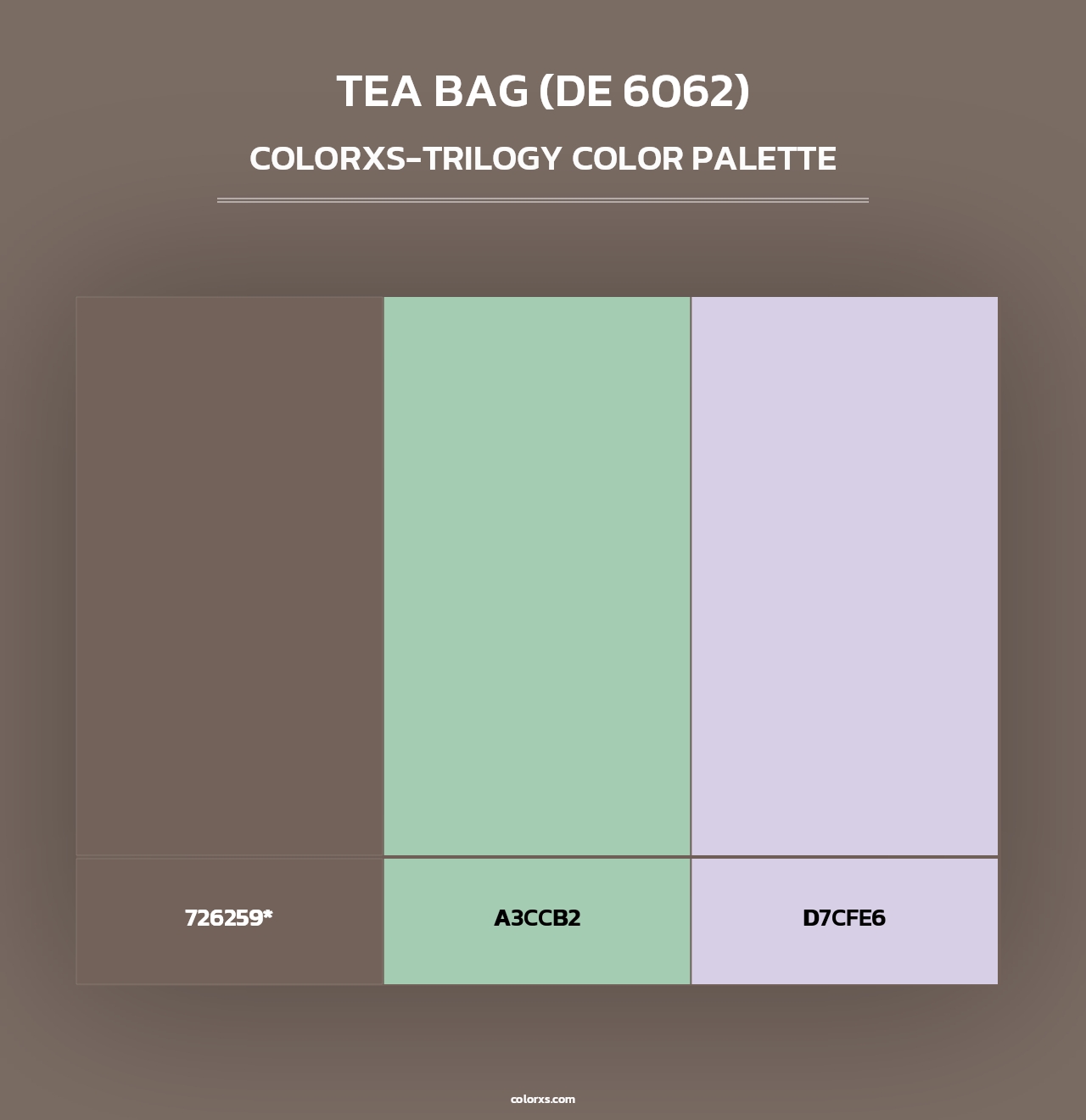 Tea Bag (DE 6062) - Colorxs Trilogy Palette