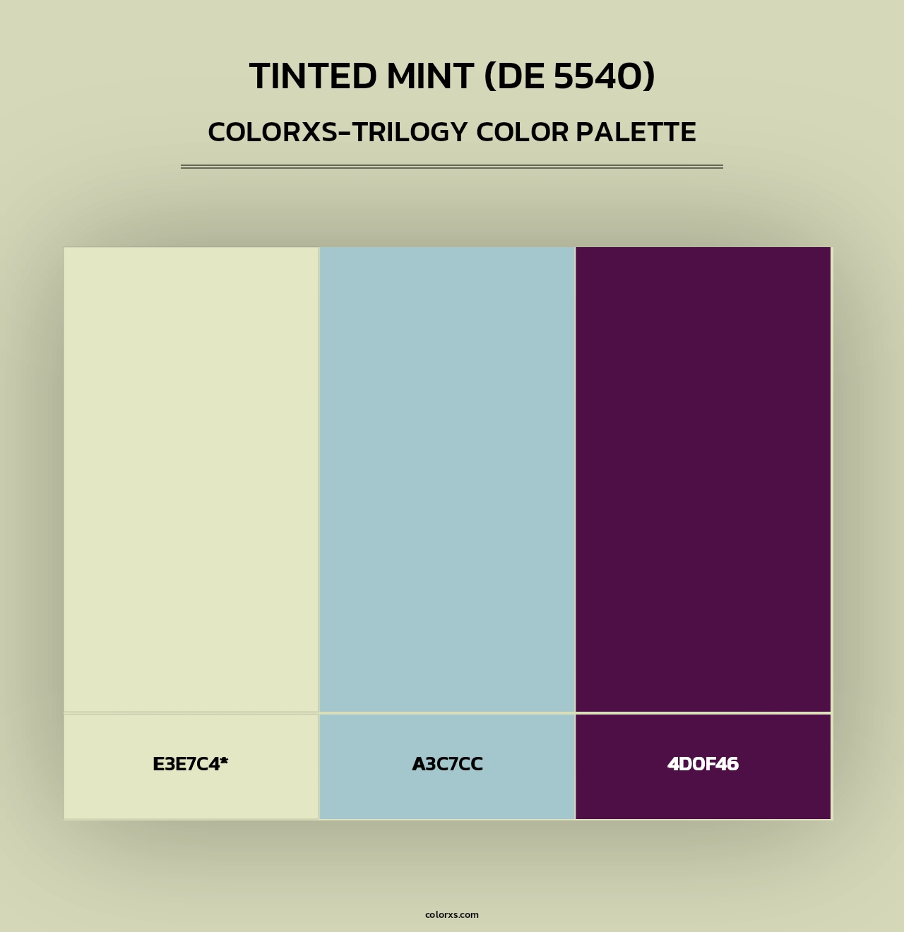 Tinted Mint (DE 5540) - Colorxs Trilogy Palette