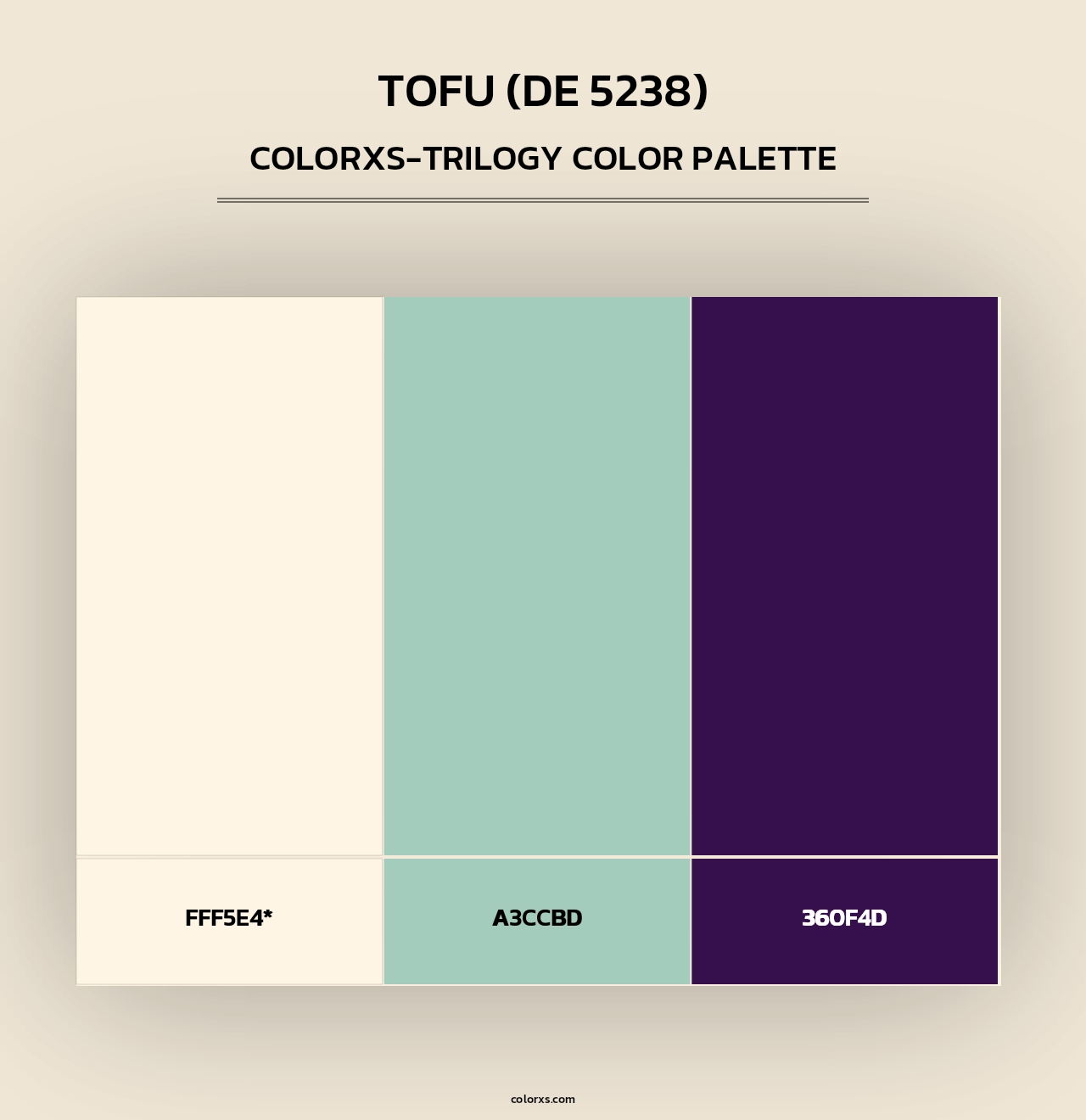 Tofu (DE 5238) - Colorxs Trilogy Palette