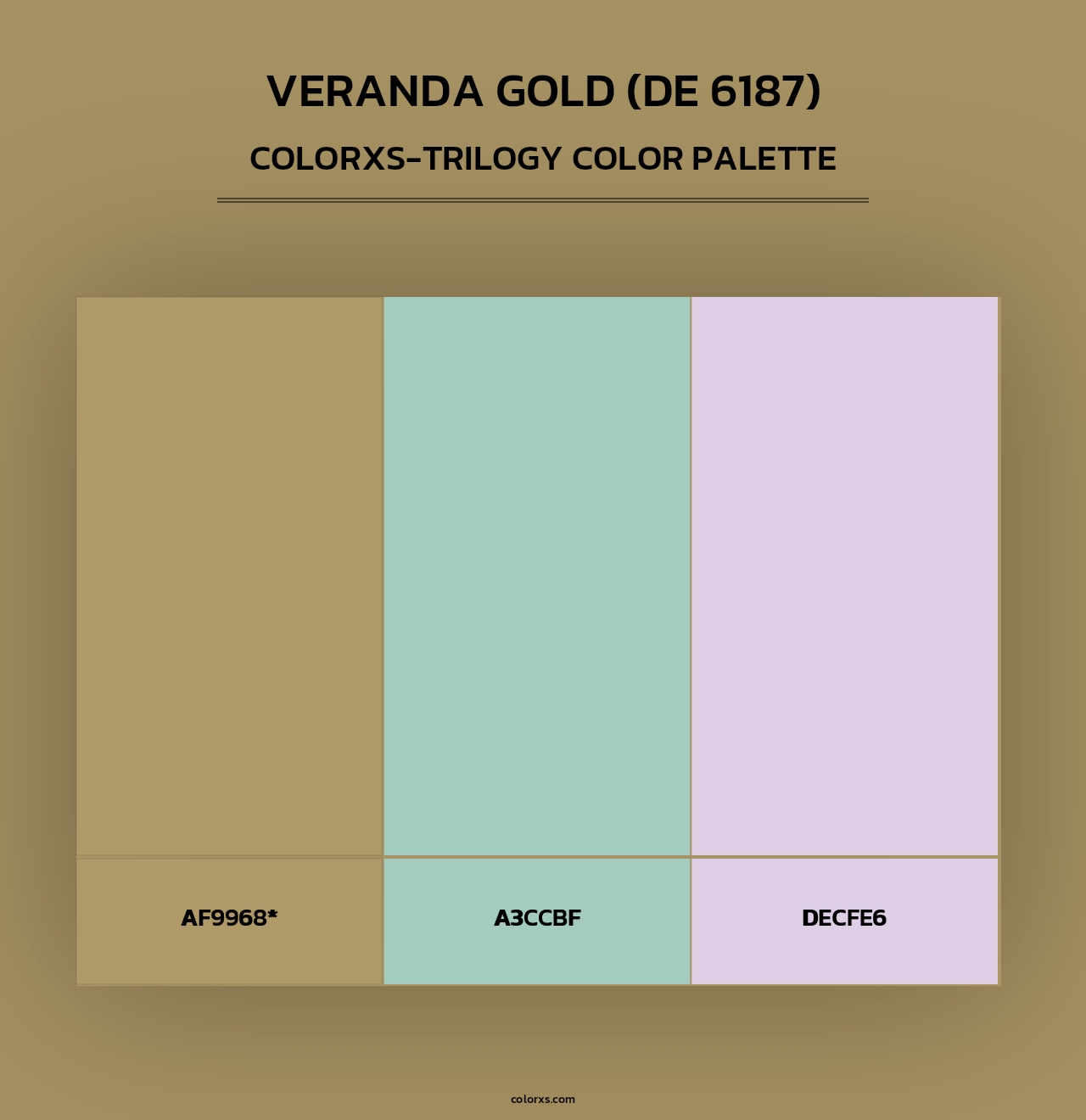 Veranda Gold (DE 6187) - Colorxs Trilogy Palette