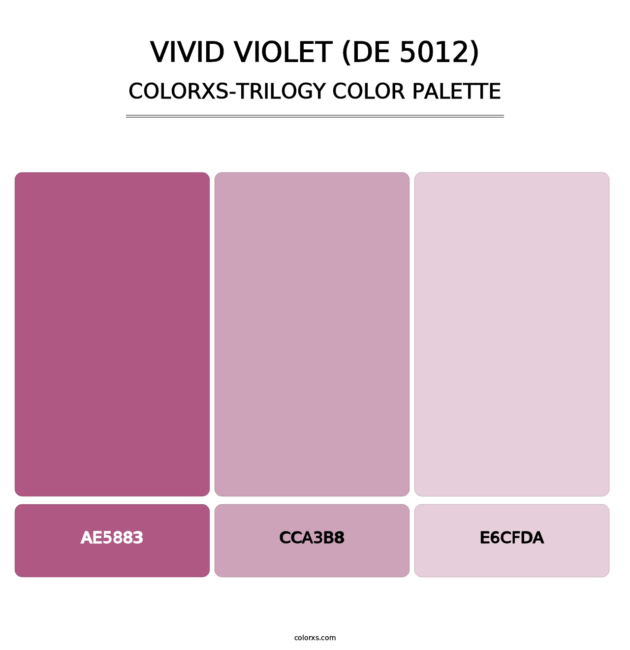 Vivid Violet (DE 5012) - Colorxs Trilogy Palette