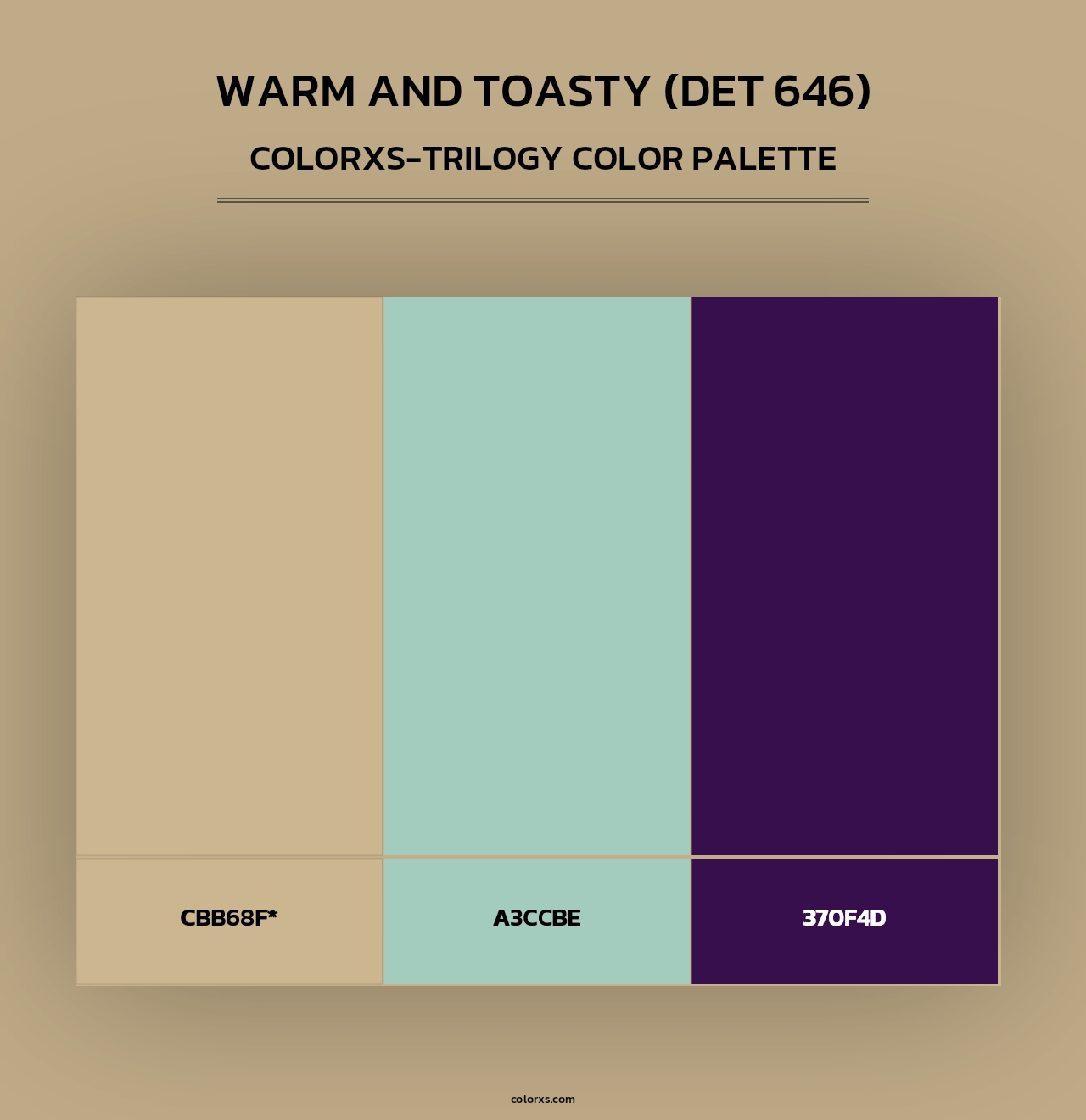 Warm and Toasty (DET 646) - Colorxs Trilogy Palette