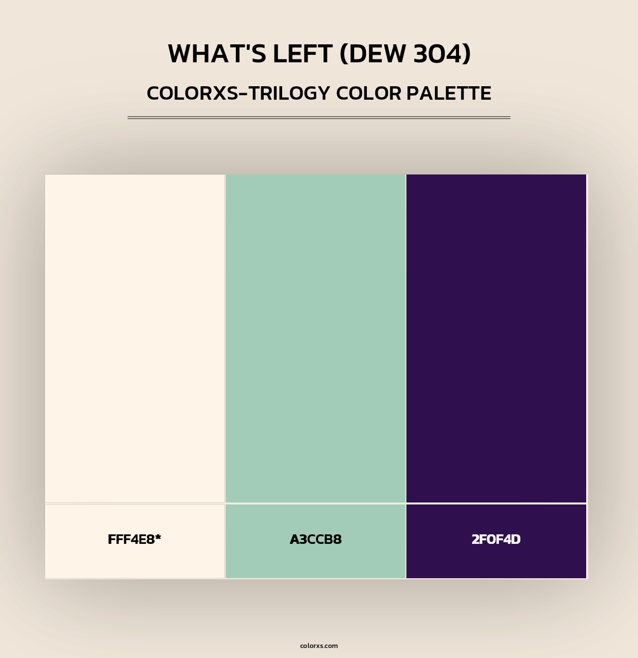 What's Left (DEW 304) - Colorxs Trilogy Palette