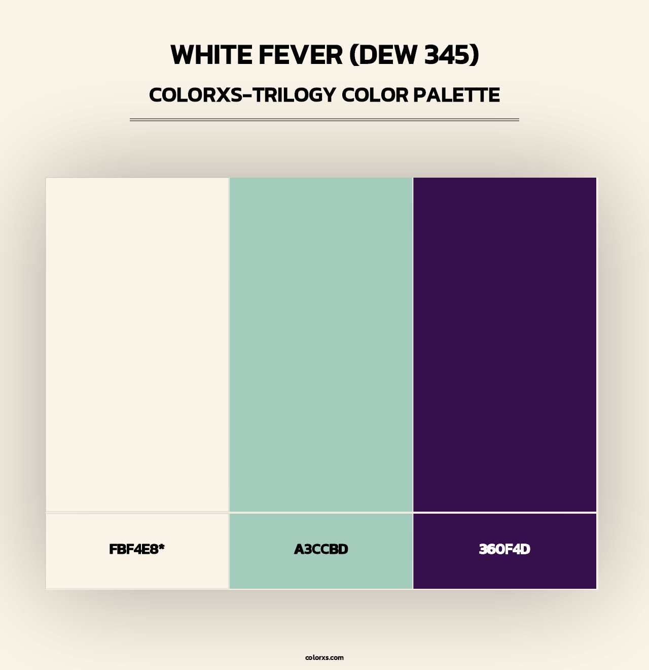 White Fever (DEW 345) - Colorxs Trilogy Palette