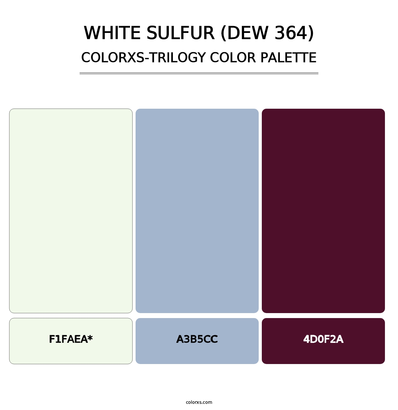 White Sulfur (DEW 364) - Colorxs Trilogy Palette