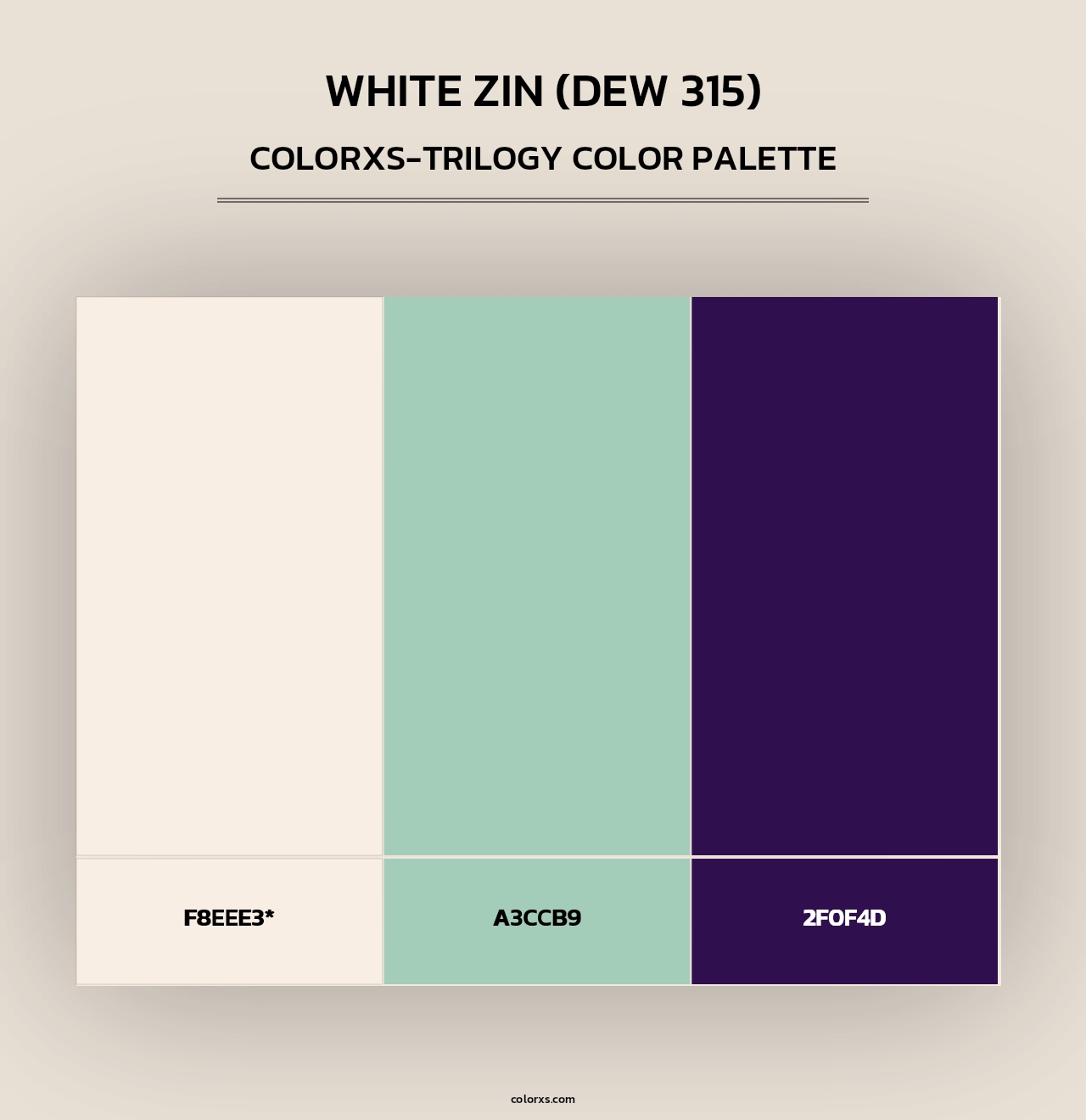White Zin (DEW 315) - Colorxs Trilogy Palette