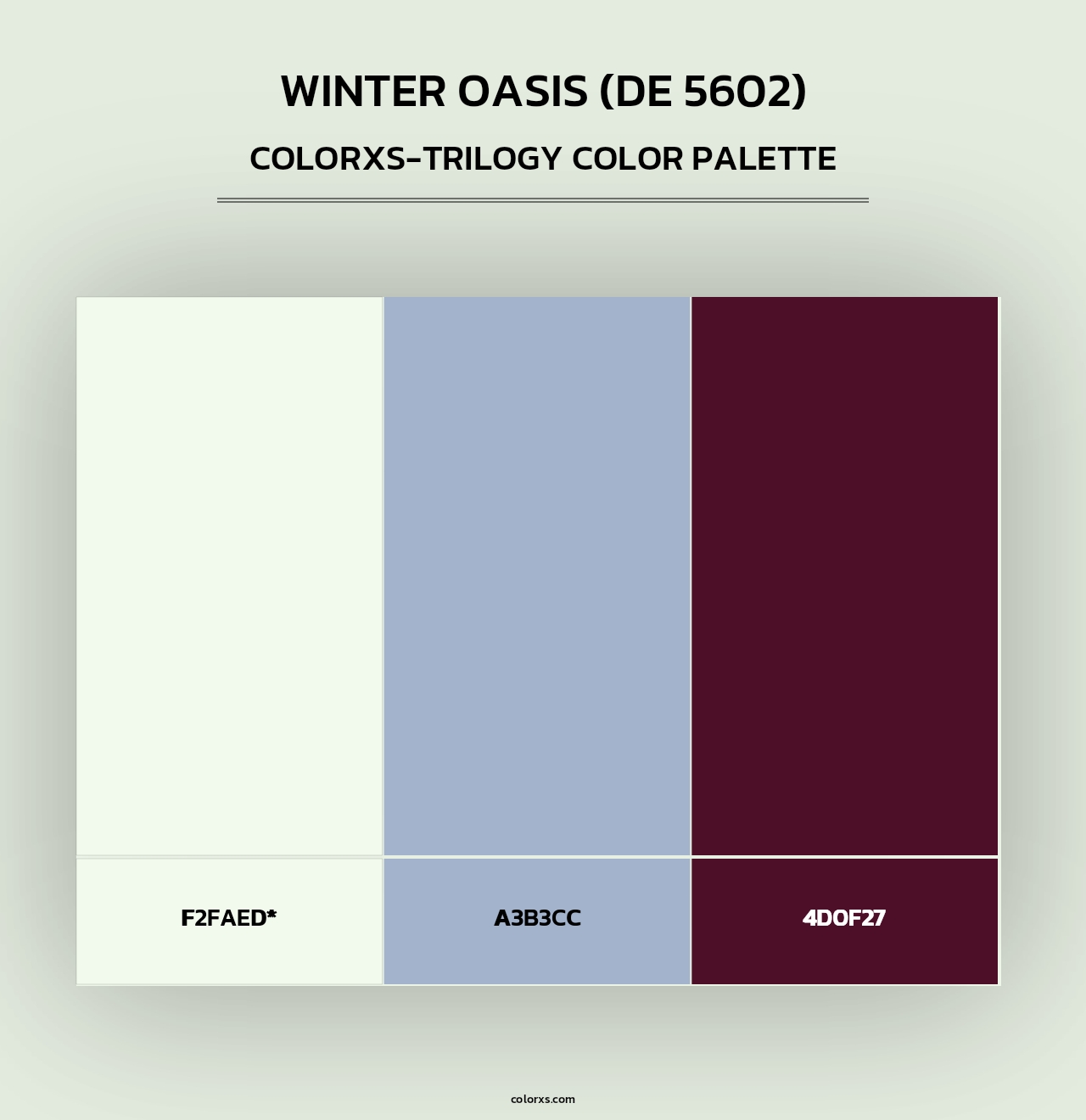 Winter Oasis (DE 5602) - Colorxs Trilogy Palette