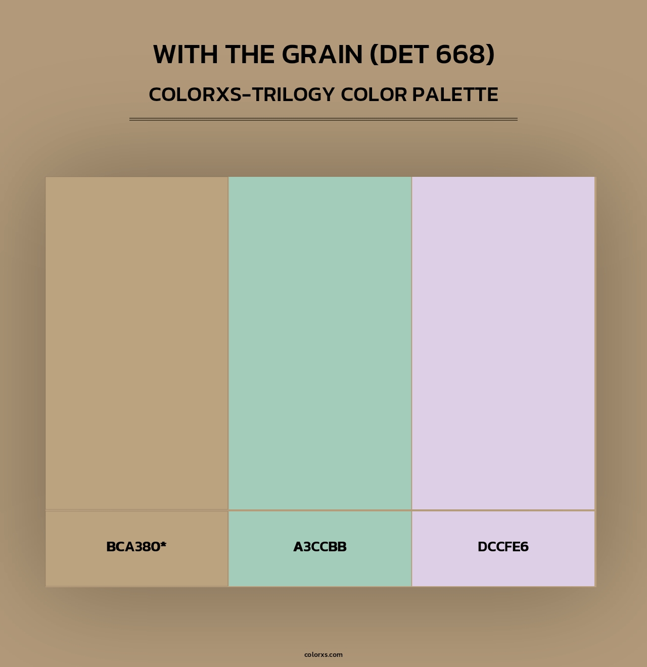 With the Grain (DET 668) - Colorxs Trilogy Palette