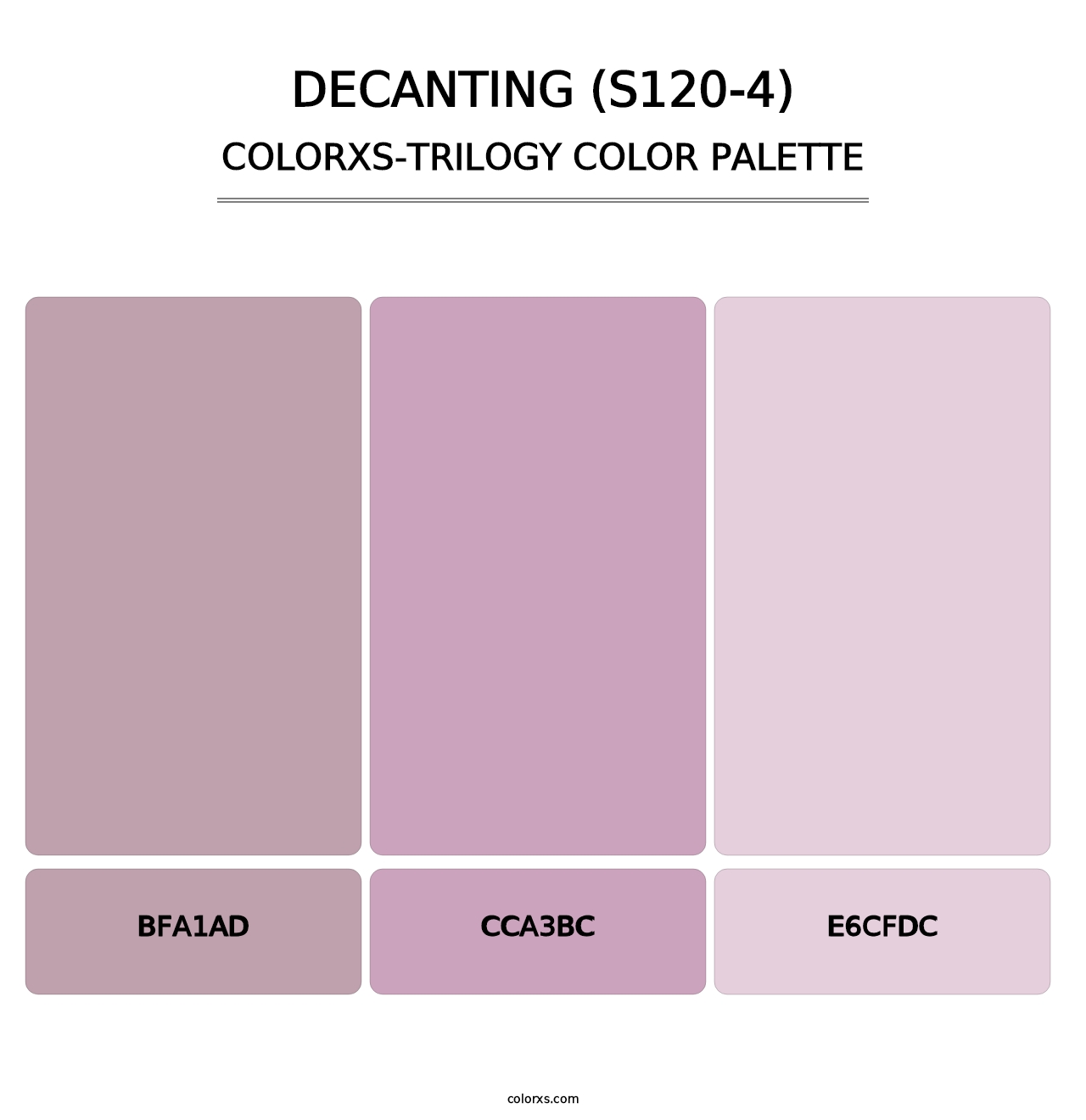 Decanting (S120-4) - Colorxs Trilogy Palette