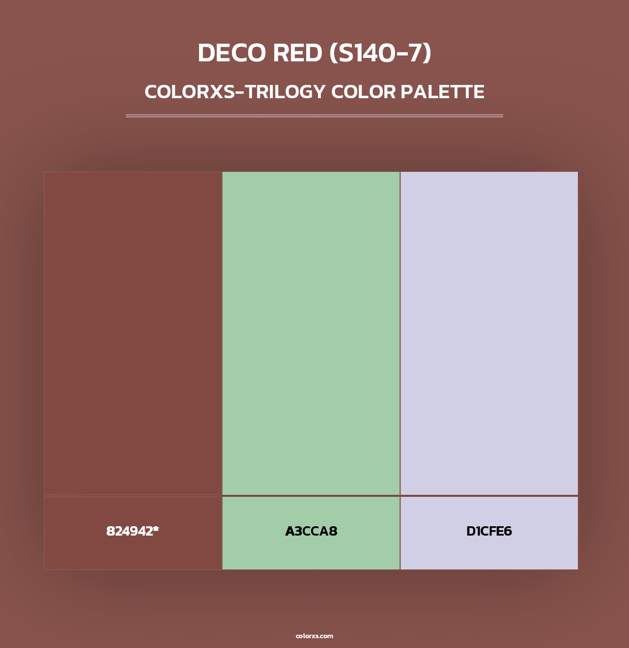 Deco Red (S140-7) - Colorxs Trilogy Palette