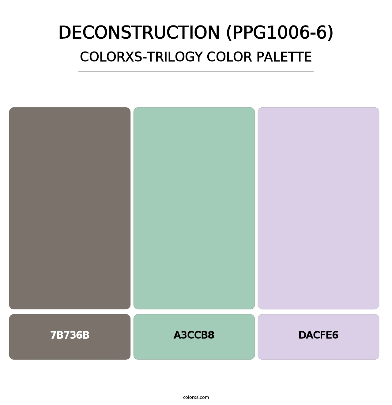 Deconstruction (PPG1006-6) - Colorxs Trilogy Palette