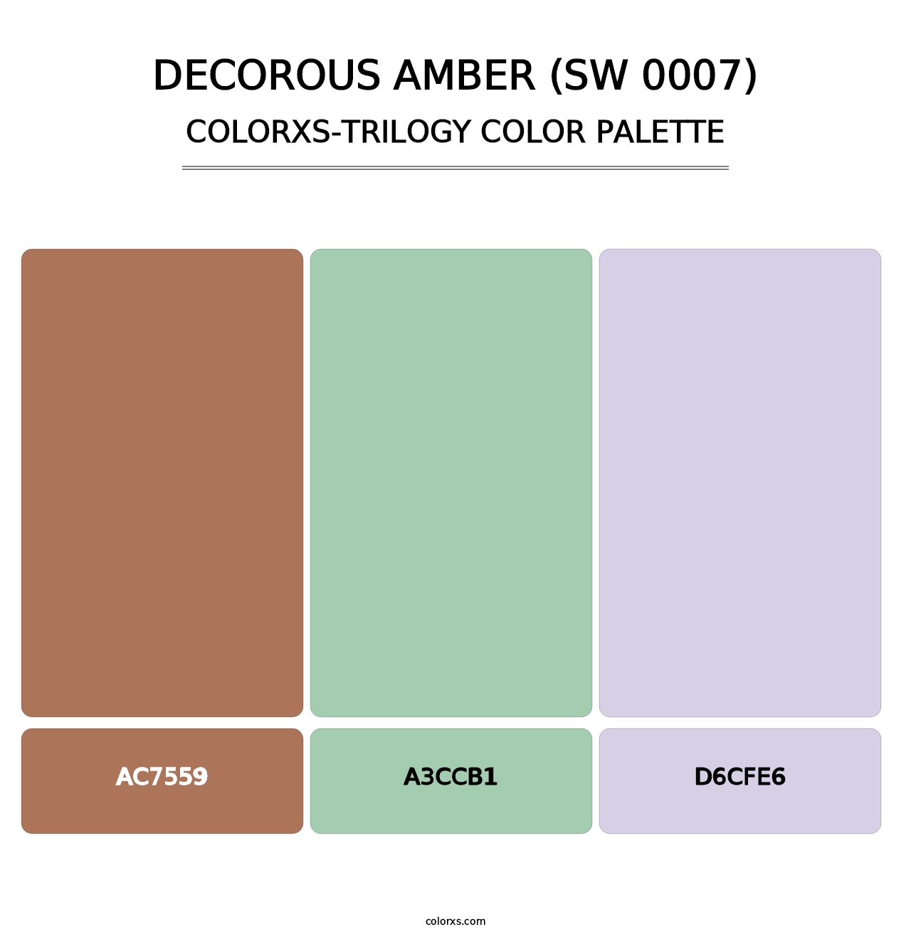 Decorous Amber (SW 0007) - Colorxs Trilogy Palette