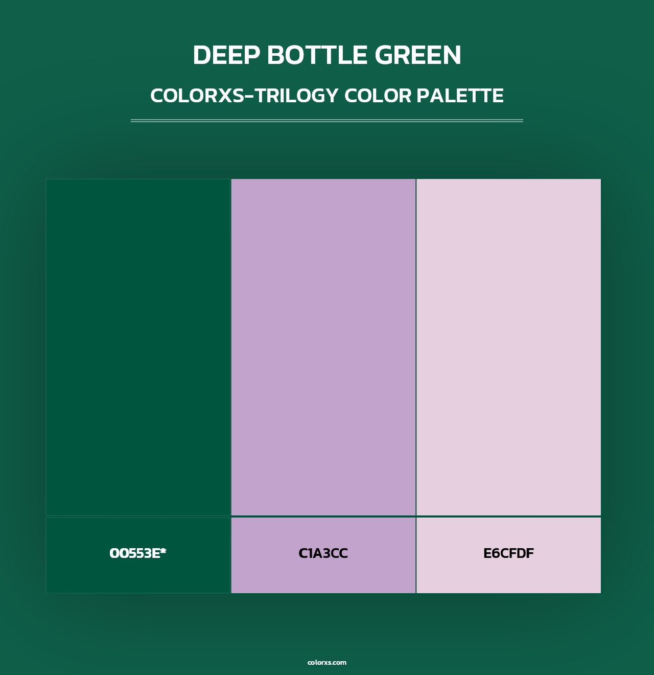 Deep Bottle Green - Colorxs Trilogy Palette