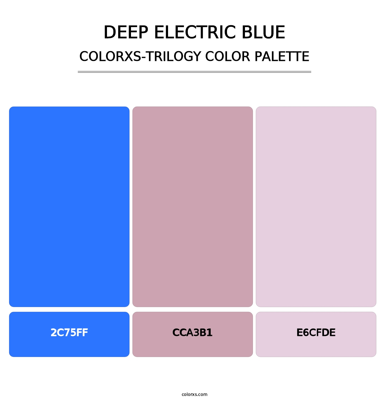 Deep Electric Blue - Colorxs Trilogy Palette